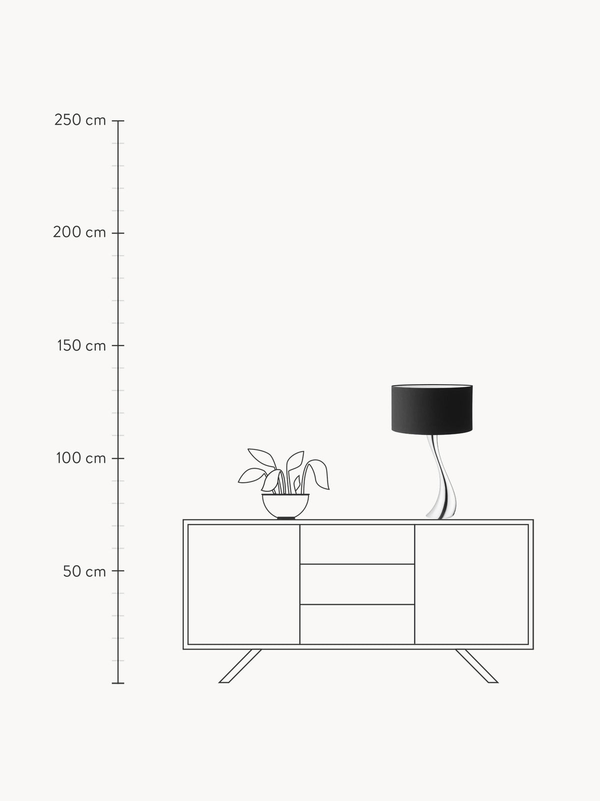 Cobra Large Stainless Steel Table Lamp