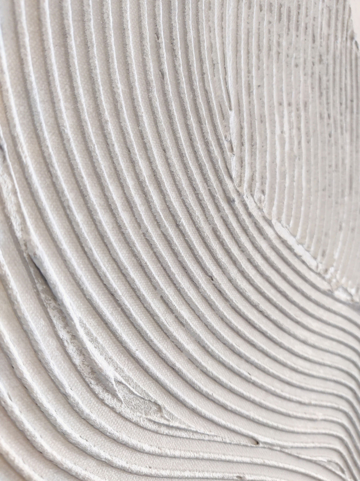 Hand-Painted Canvas Art White Sculpture 1