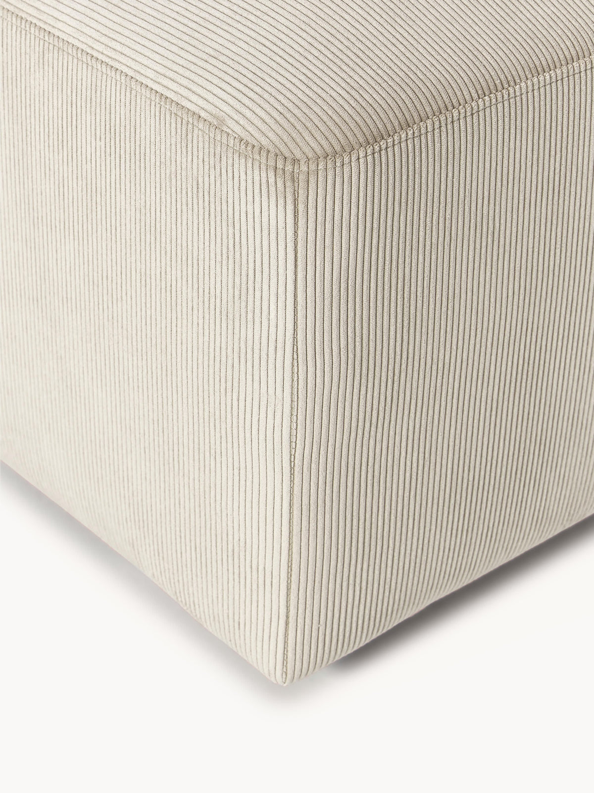 Melva Corduroy XL Ottoman, W 116 x D 72 cm