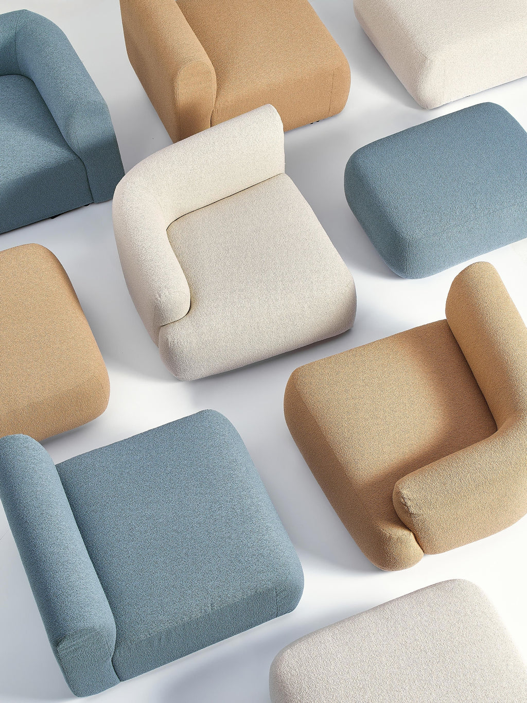 Sofia Modular Bouclé Chaise (4-seater)
