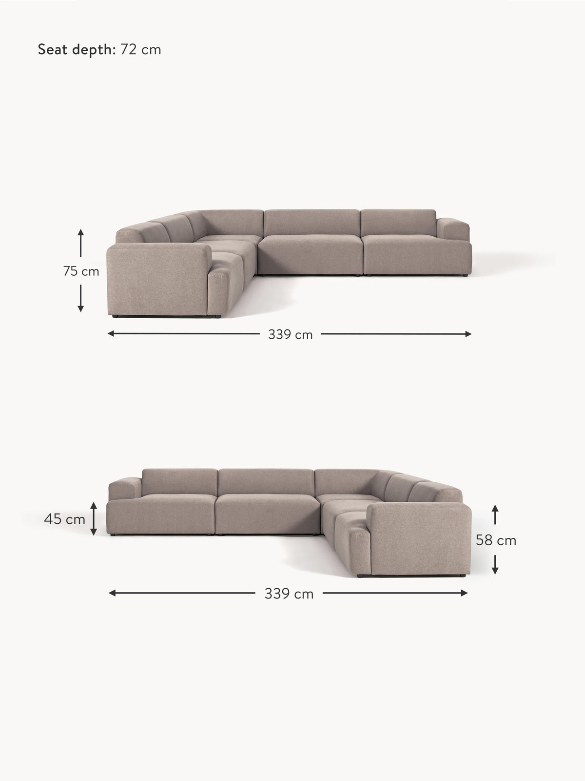 Melva Corner Sofa (4-seater)