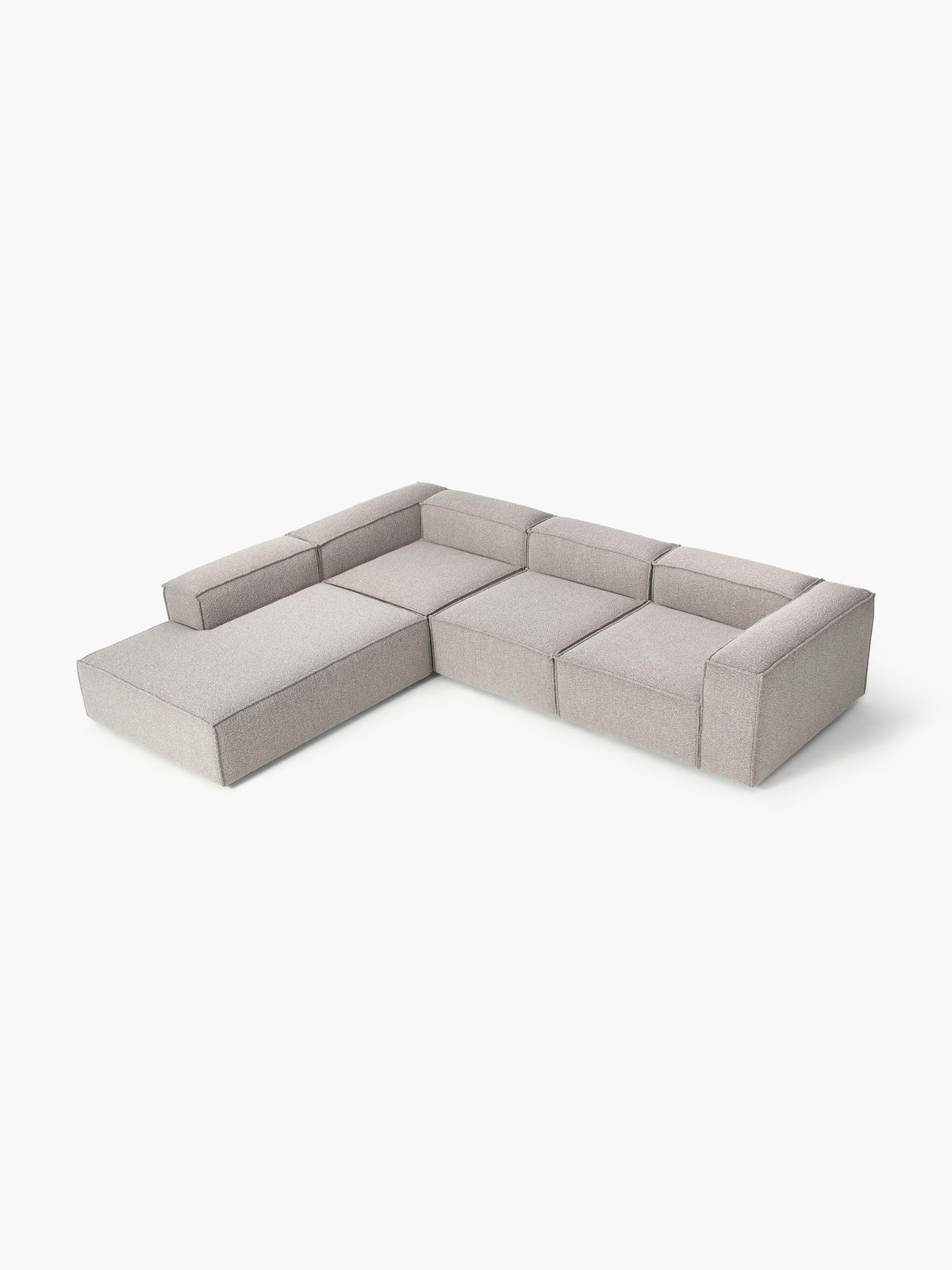 Lennon Bouclé Modular Corner Sofa (4-seater)