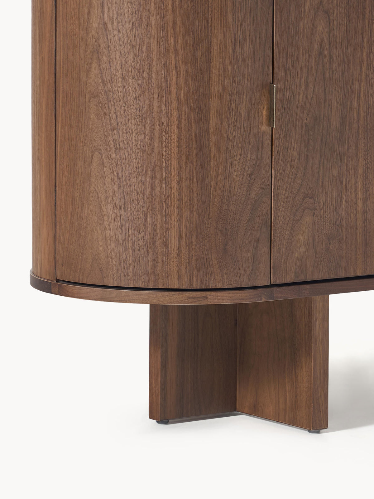 Zumi Wooden Sideboard with Rounded Corners and Marble Top