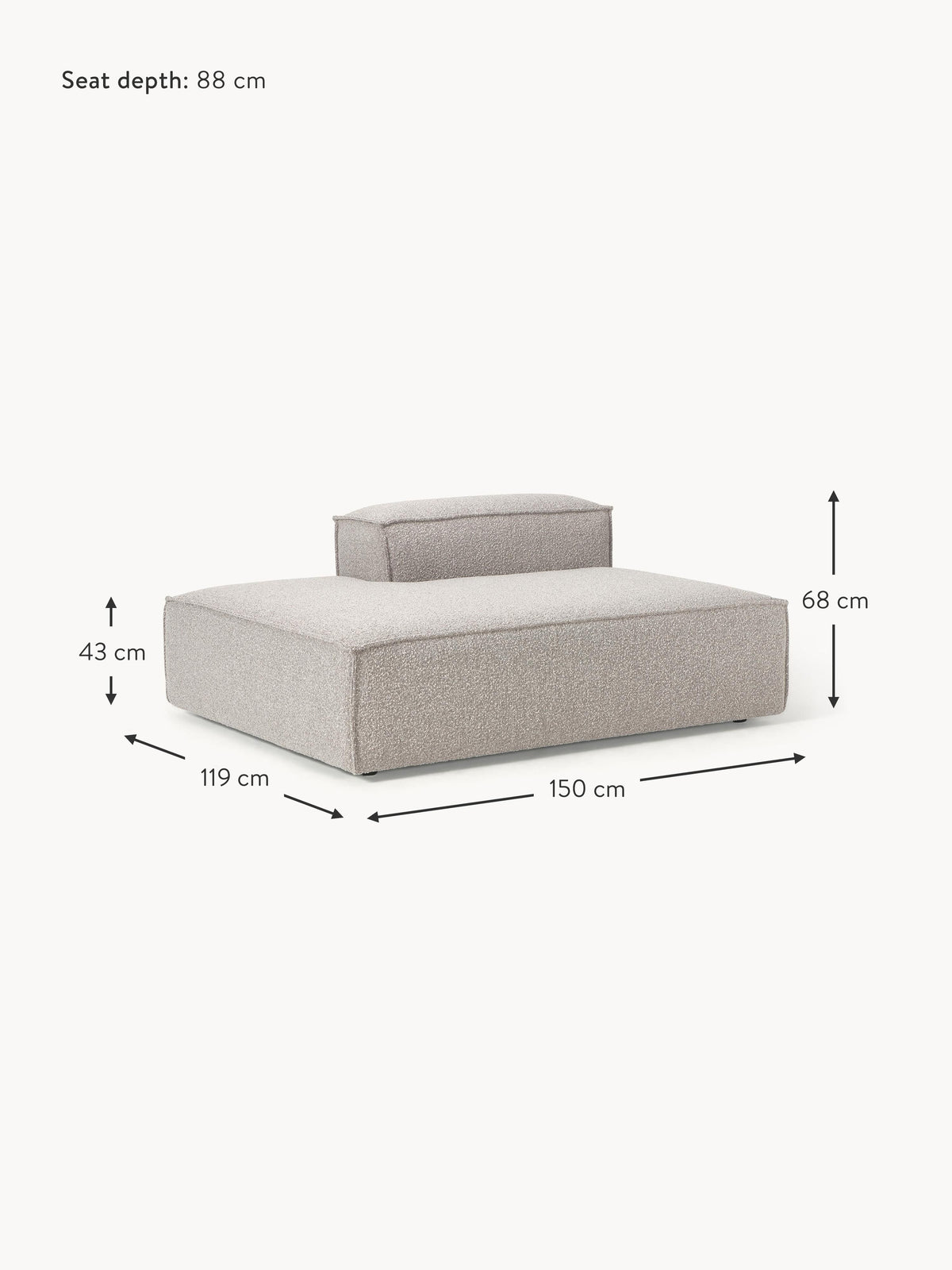 Lennon Bouclé Chaise Module
