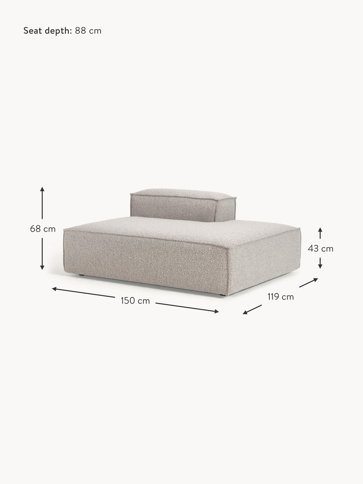 Lennon Bouclé Chaise Module