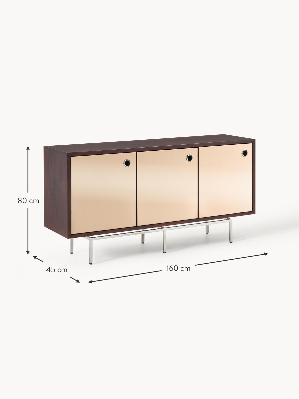 Scarlett Sideboard with Mirrored Glass Doors