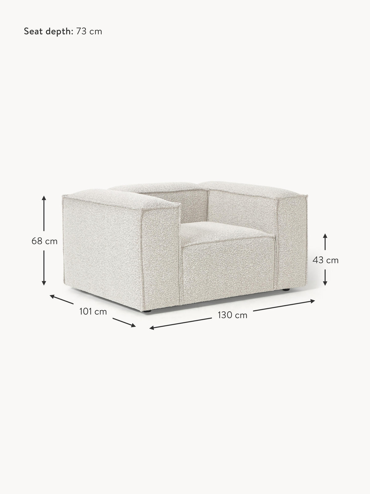 Lennon Bouclé Armchair
