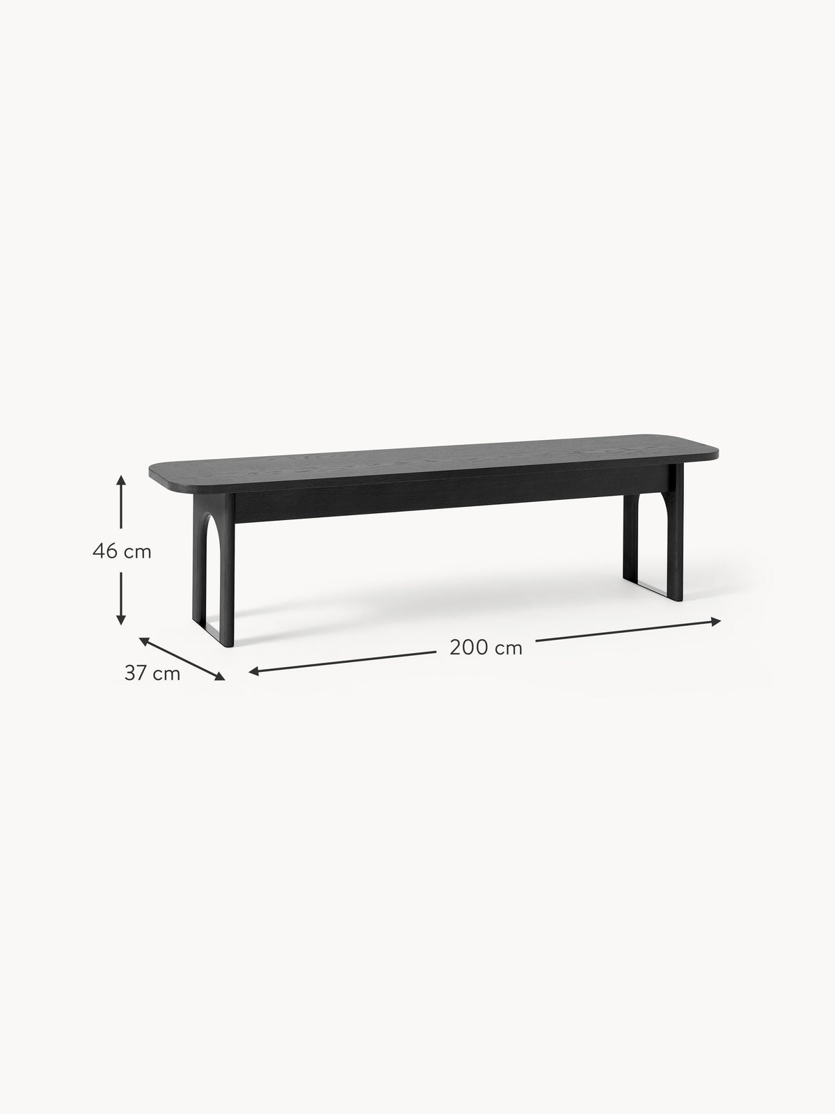 Apollo Wooden Bench, various sizes
