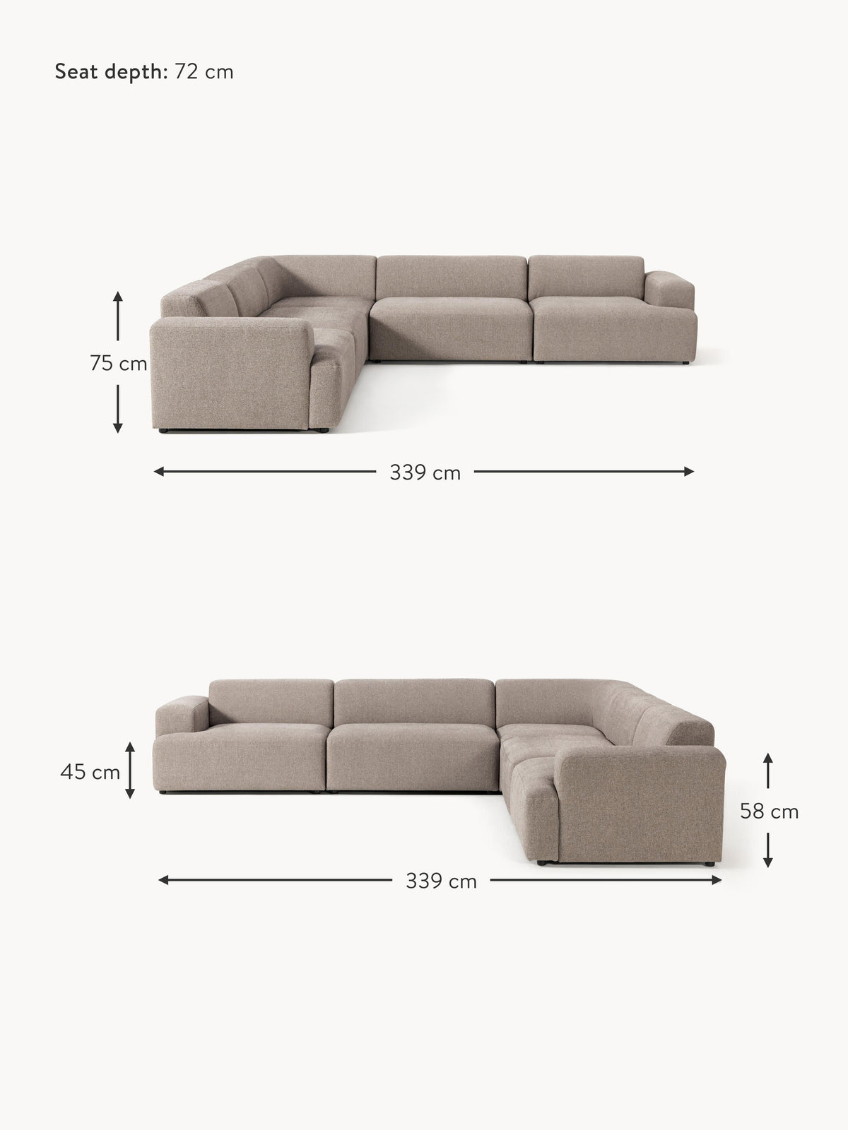 Melva Corner Sofa (4-seater)