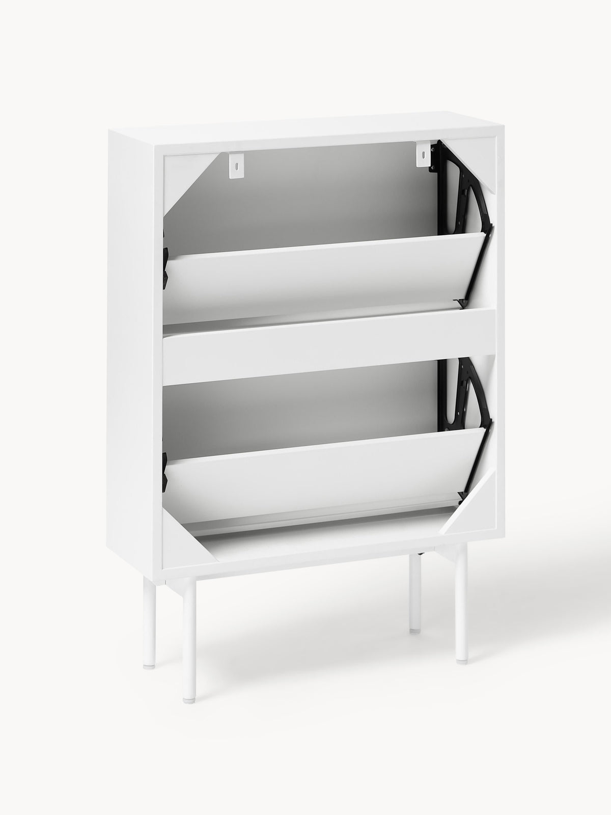 Elona Wooden Shoe Cupboard with Folding Shelves