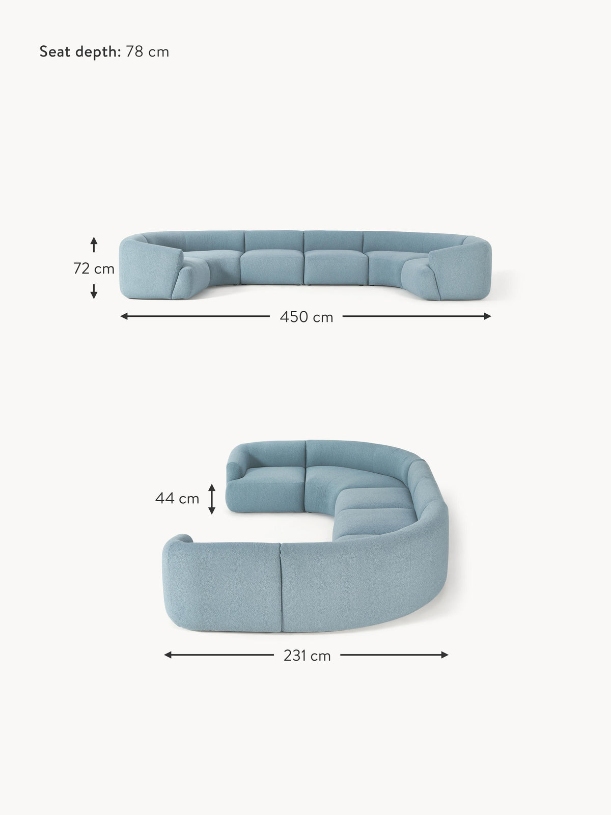 Sofia XL Modular Bouclé Sofa