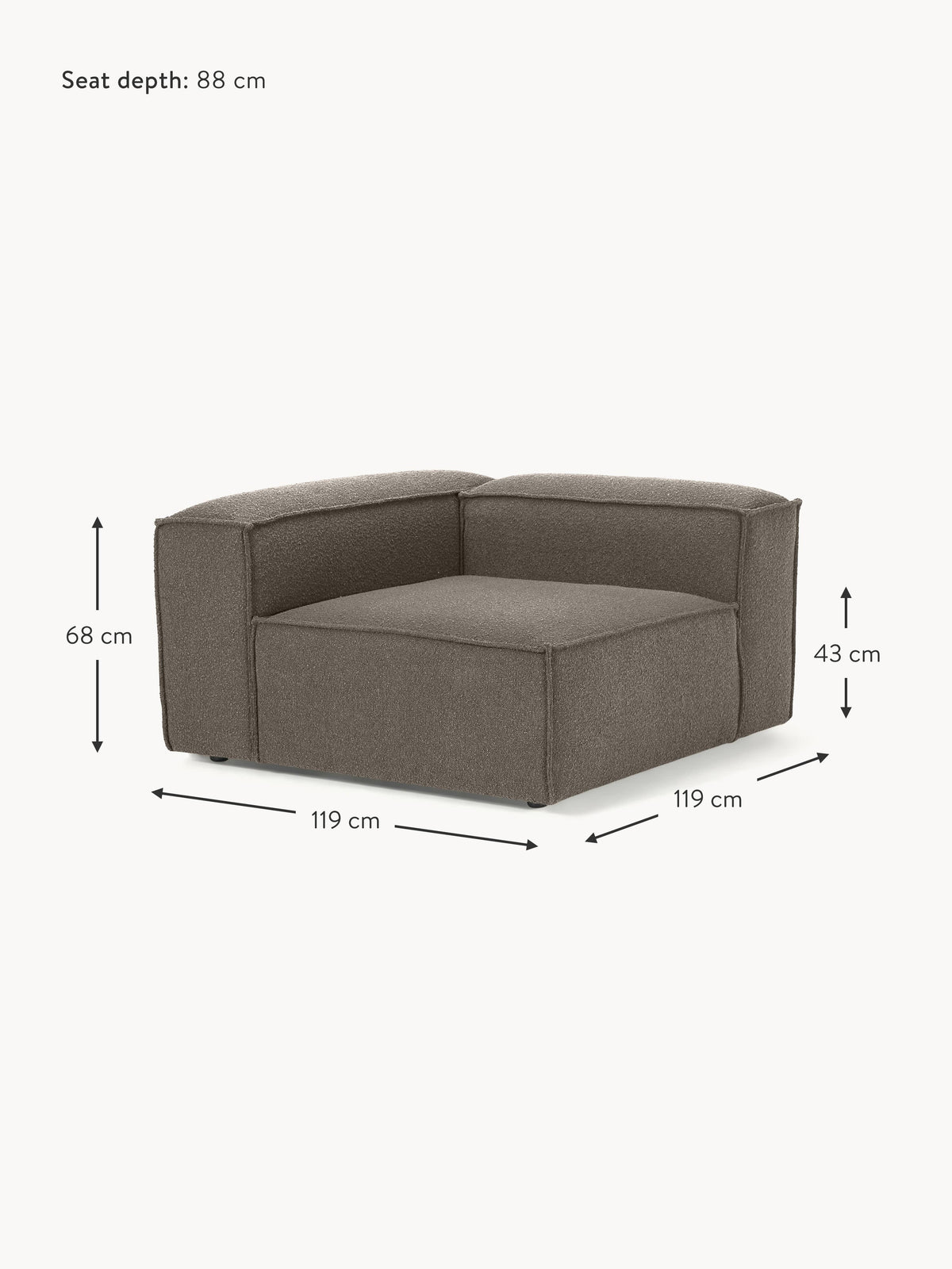 Lennon Bouclé Corner Module
