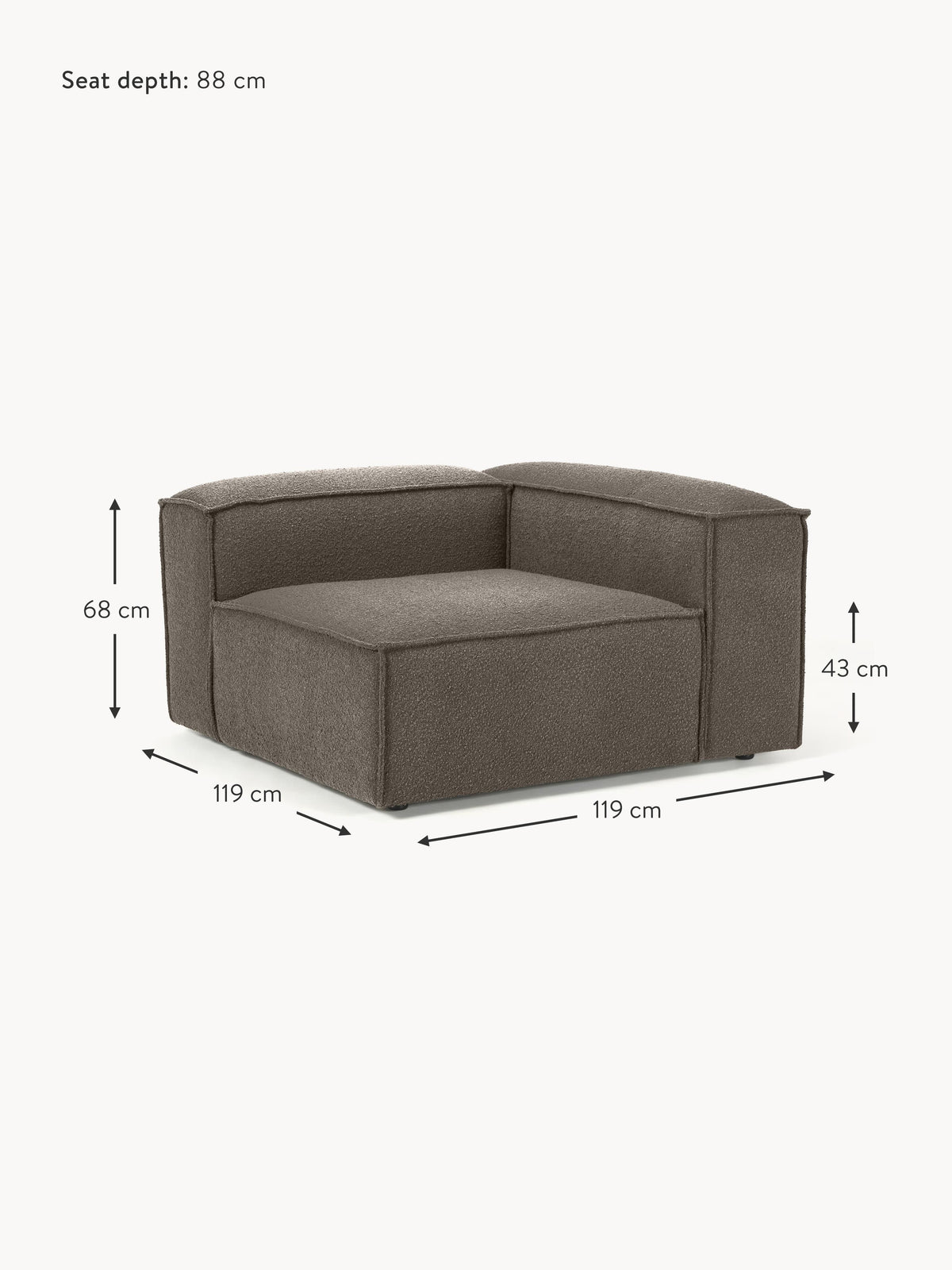 Lennon Bouclé Corner Module