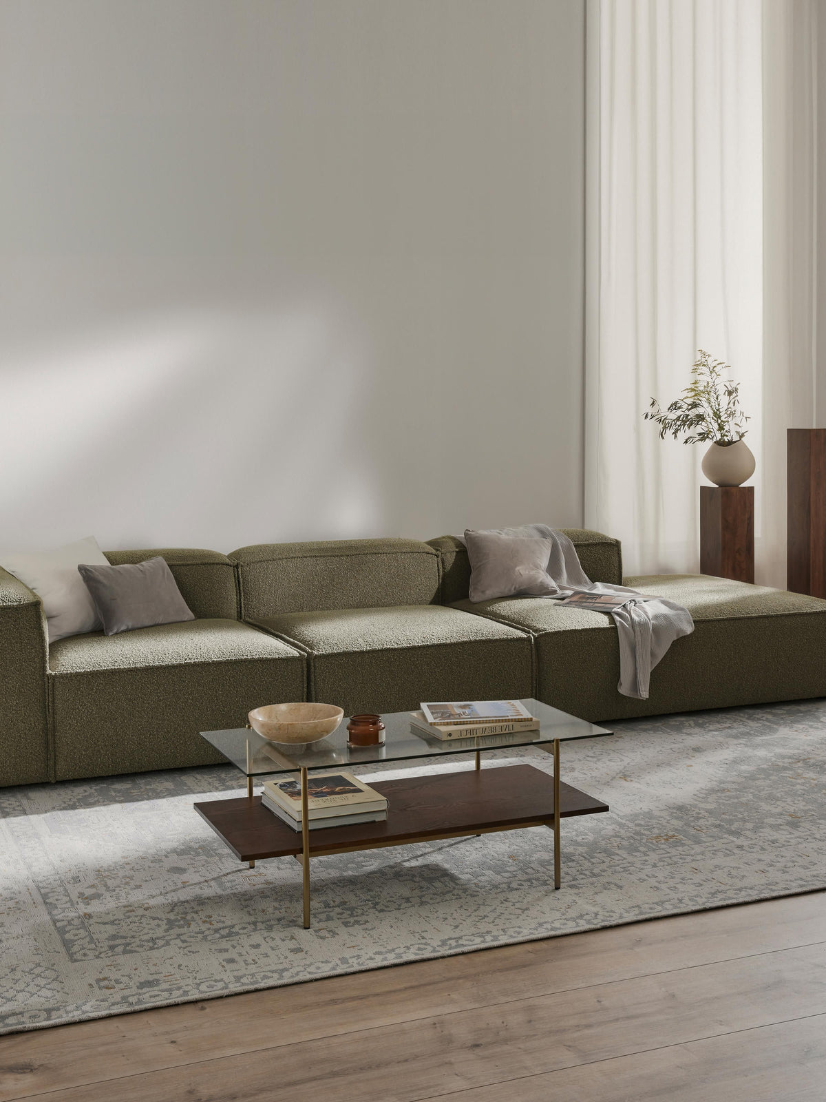 Lennon Bouclé Modular XL Ottoman