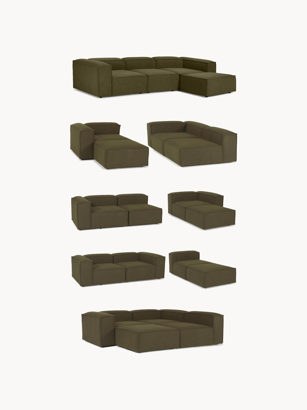 Lennon Bouclé Modular XL Ottoman