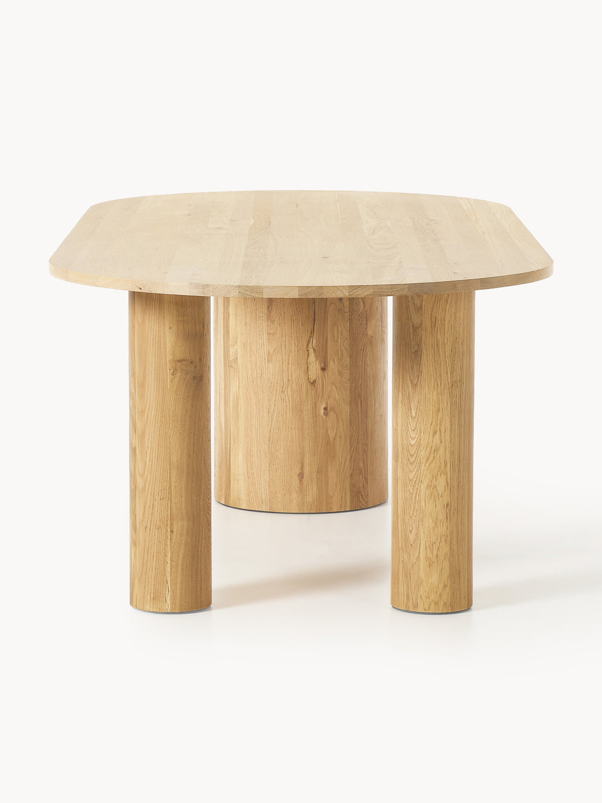 Dunia Oval Oak Wood Dining Table, in various sizes