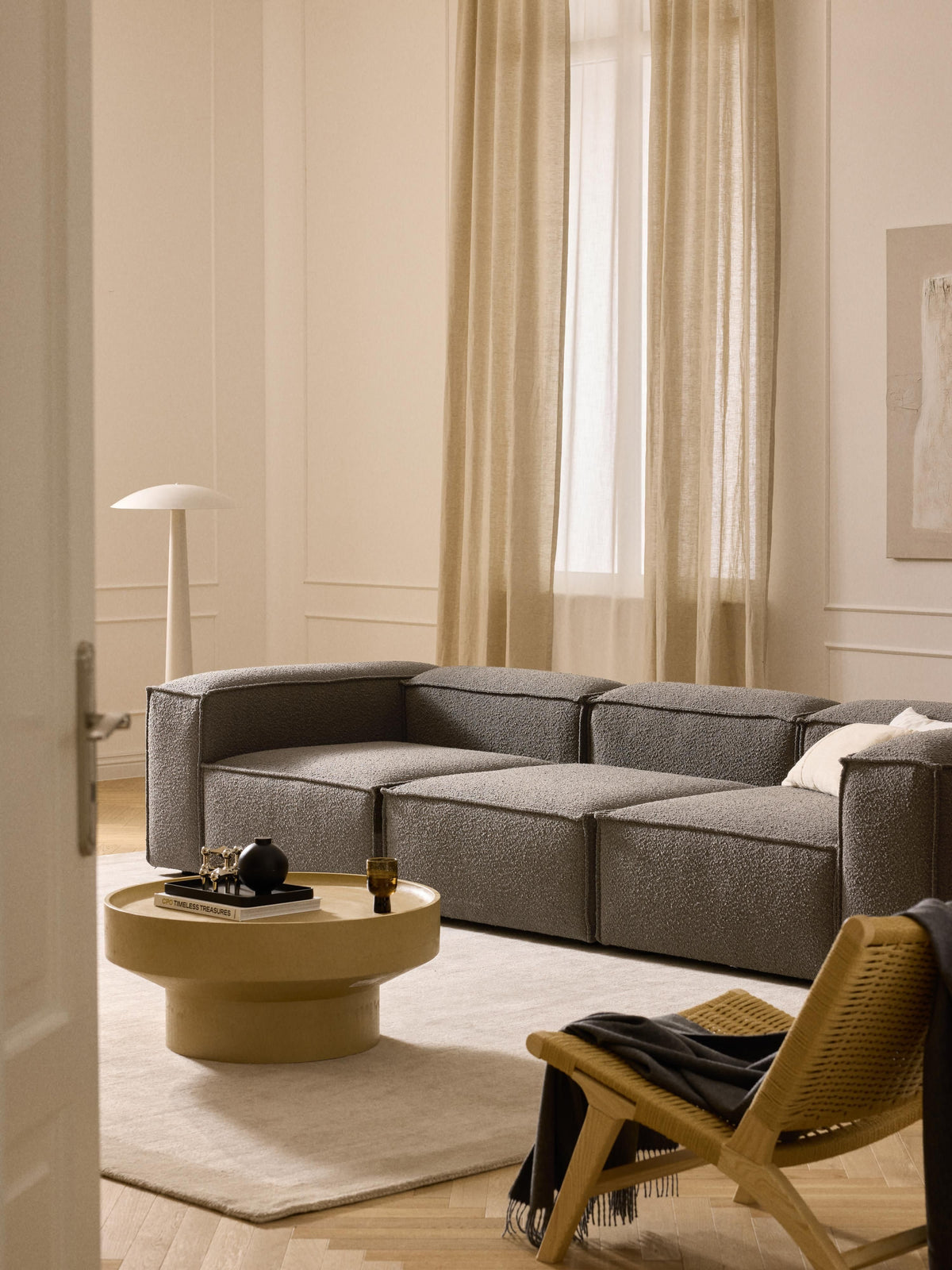 Lennon Bouclé Modular Sofa (4-seater)