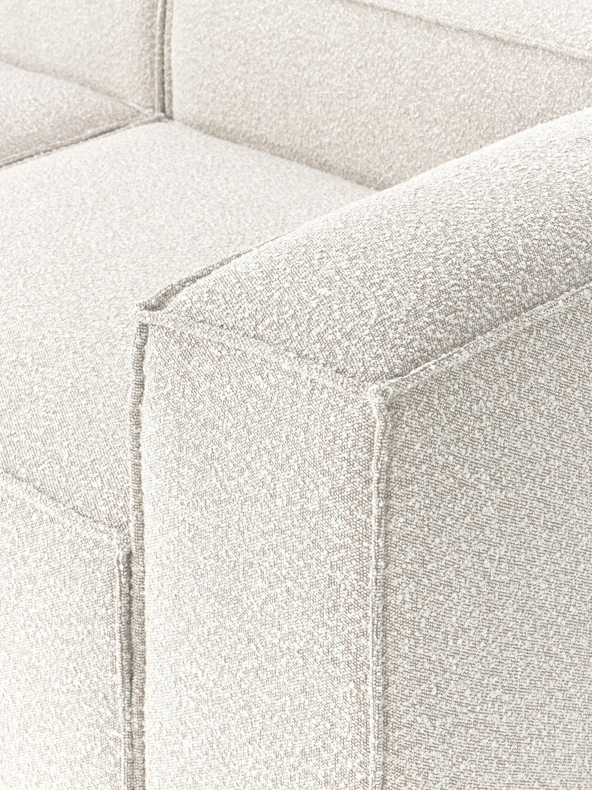 Lennon Bouclé Modular Sofa (4-seater) with Ottoman (left/right)