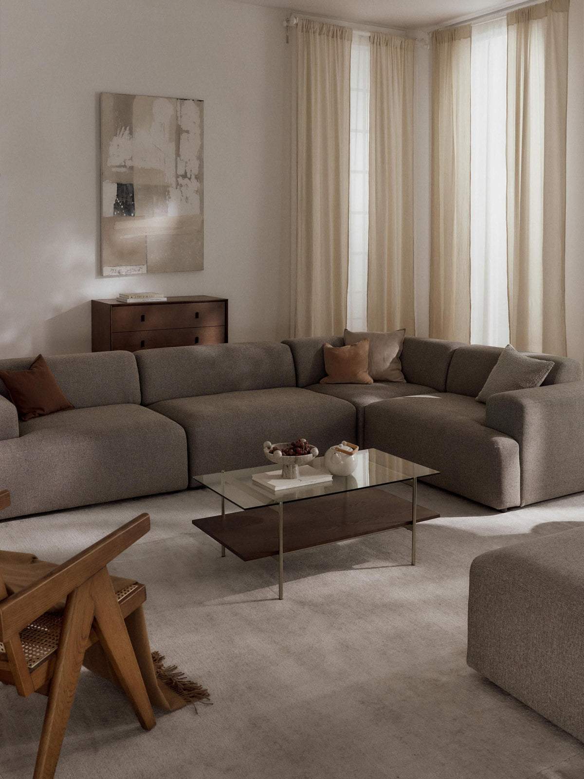Melva Large Corner Sofa (4-seater)
