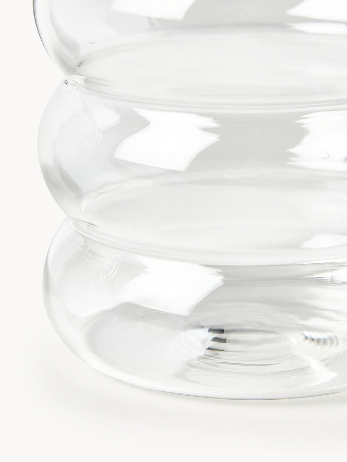 Bubbly Mouth-Blown Borosilicate Tumblers, Set of 4