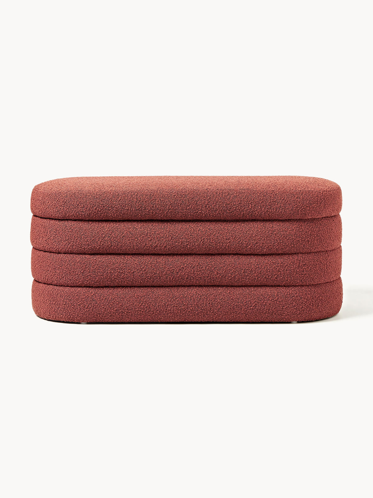 Alto Bouclé Upholstered Bench with Storage Space