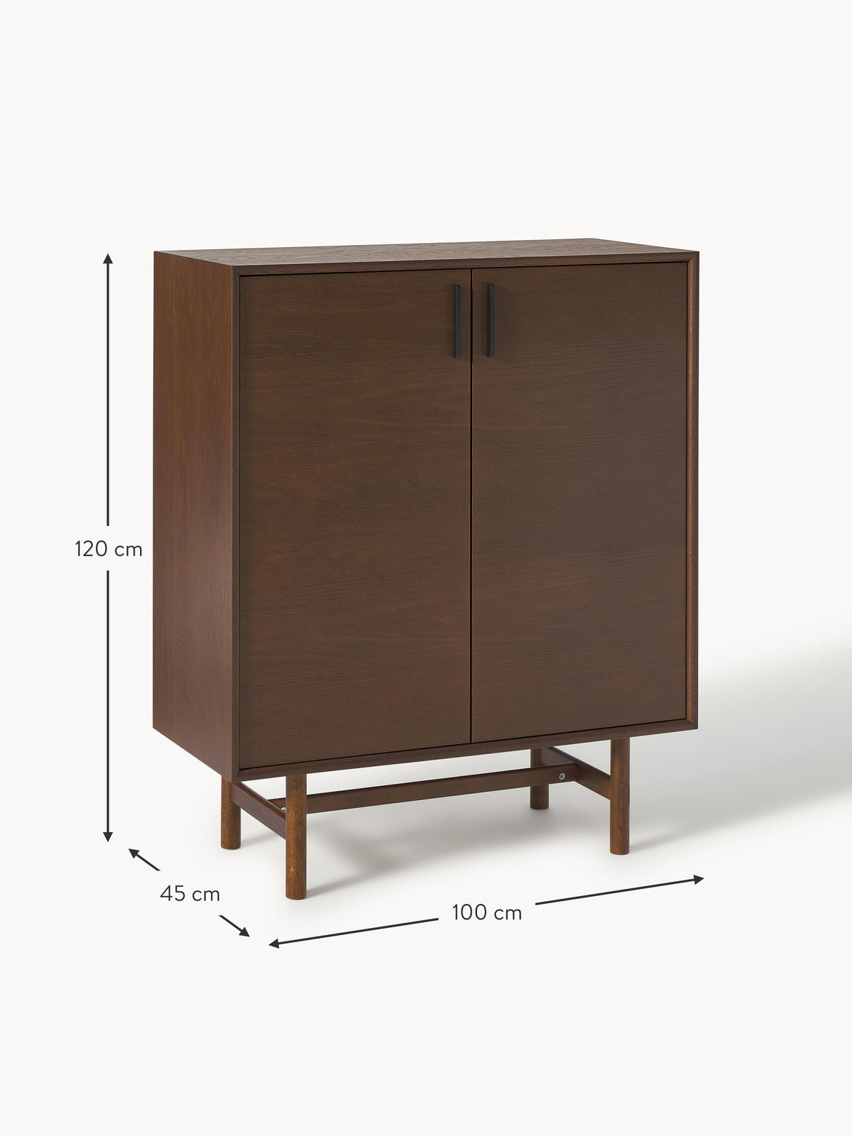 Diana Oak Wood Highboard