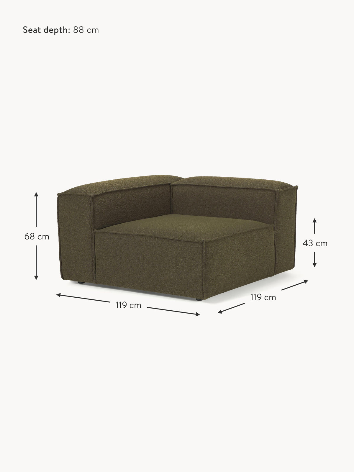 Lennon Bouclé Corner Module