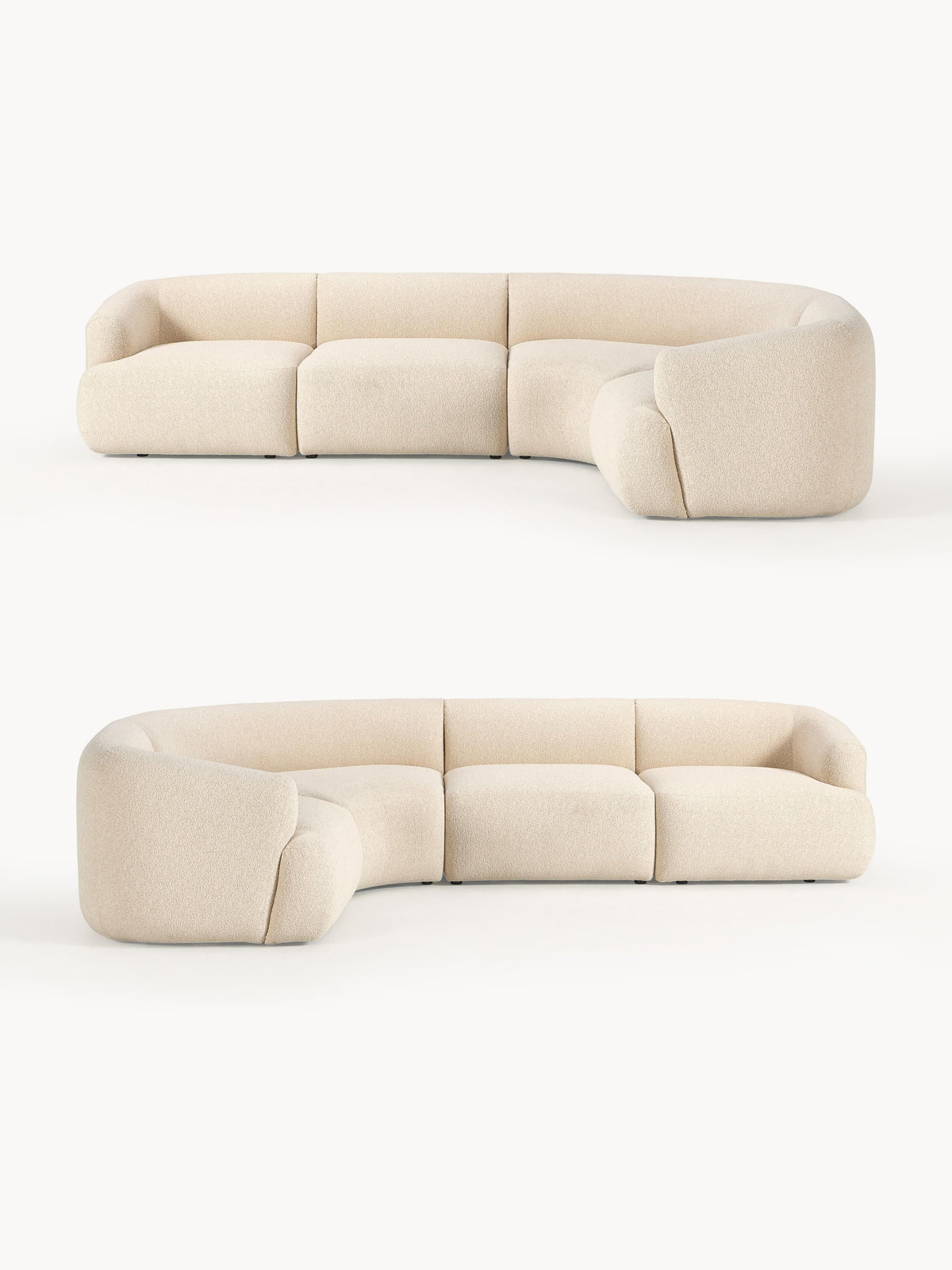 Sofia Modular Bouclé Corner Sofa (4-seater)