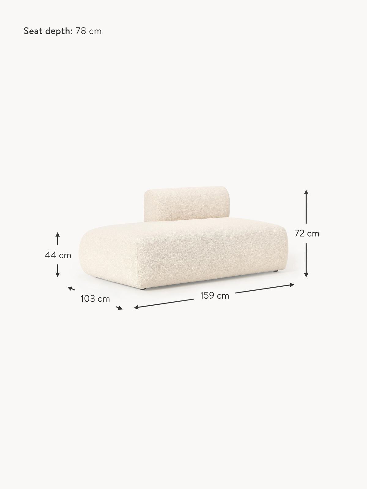 Sofia Bouclé Chaise Module