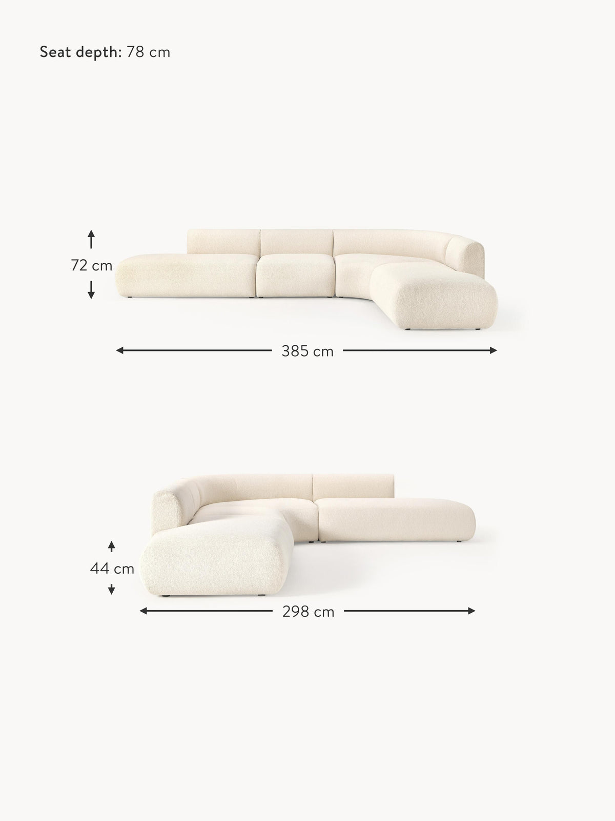 Sofia XL Modular Bouclé Corner Sofa