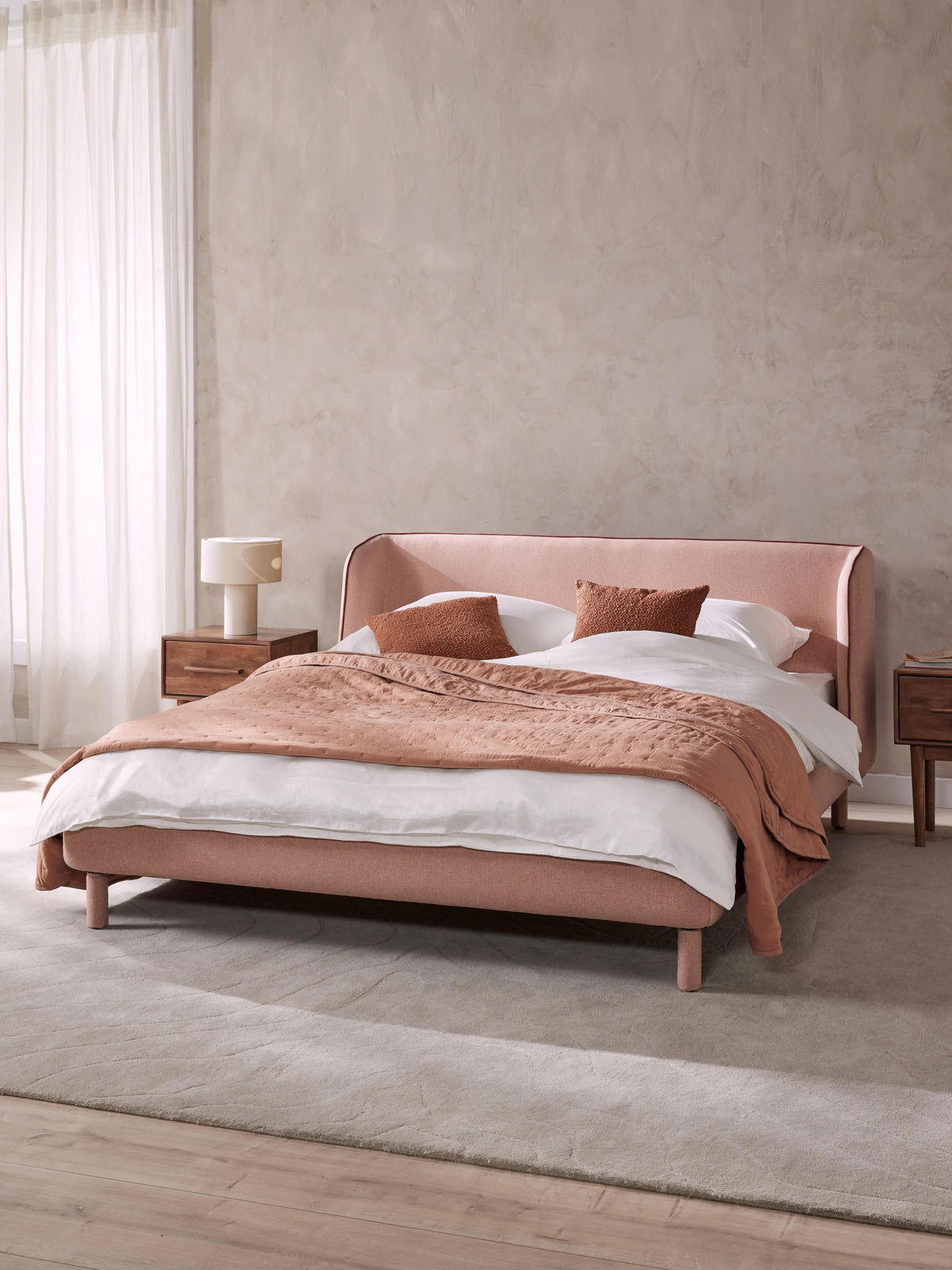 Luma Upholstered Bed with Headboard
