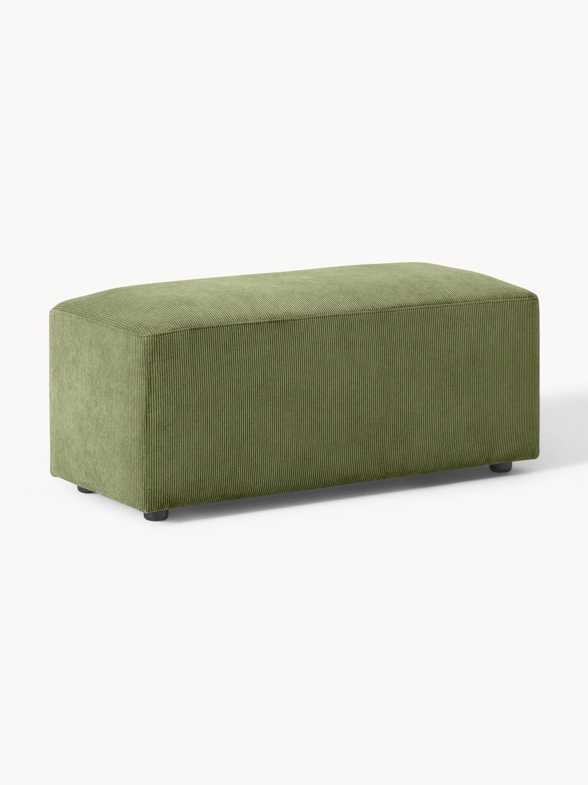 Melva Corduroy Ottoman, W 99 x D 42 cm