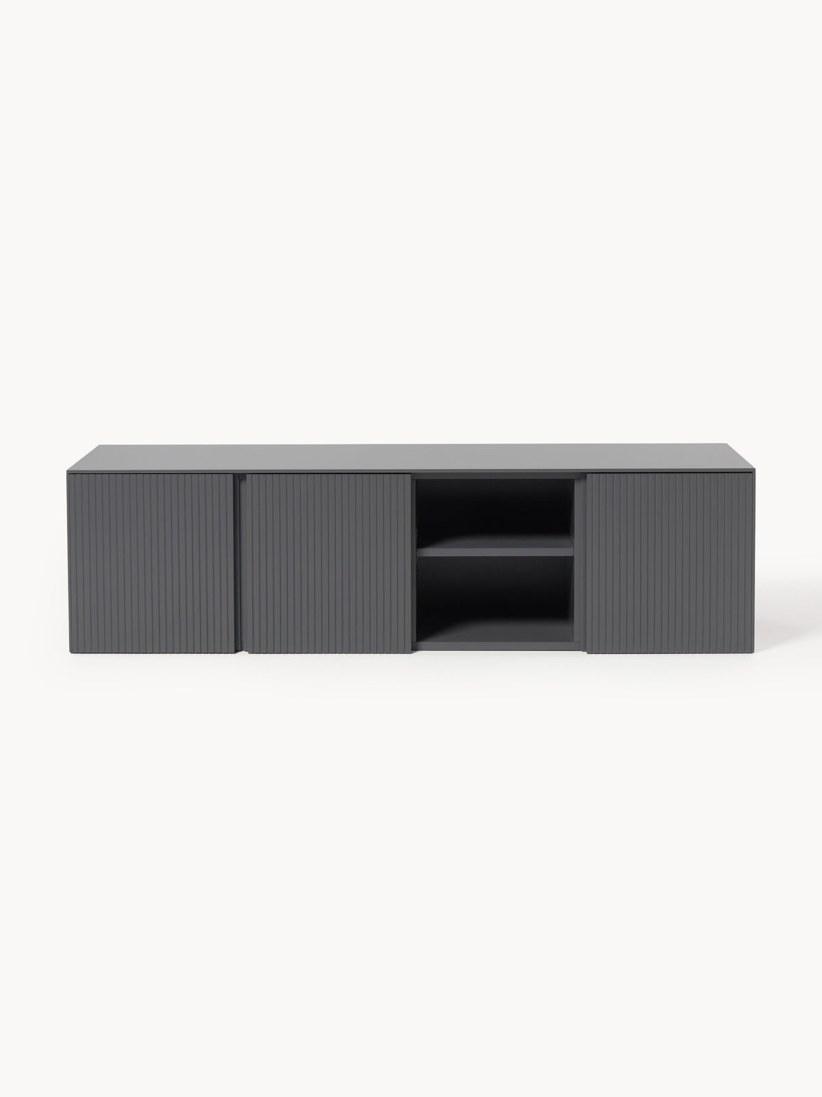 Shea Wall-Mounted Lowboard with Ribbed Front