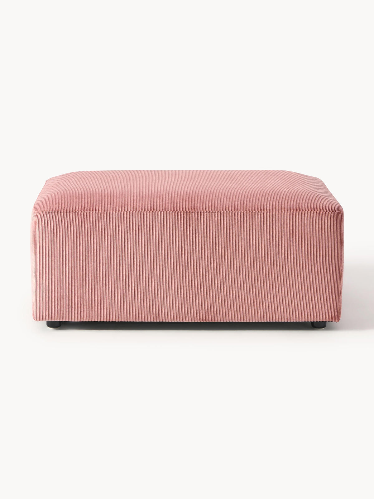 Melva Corduroy Ottoman, W 99 x D 72 cm