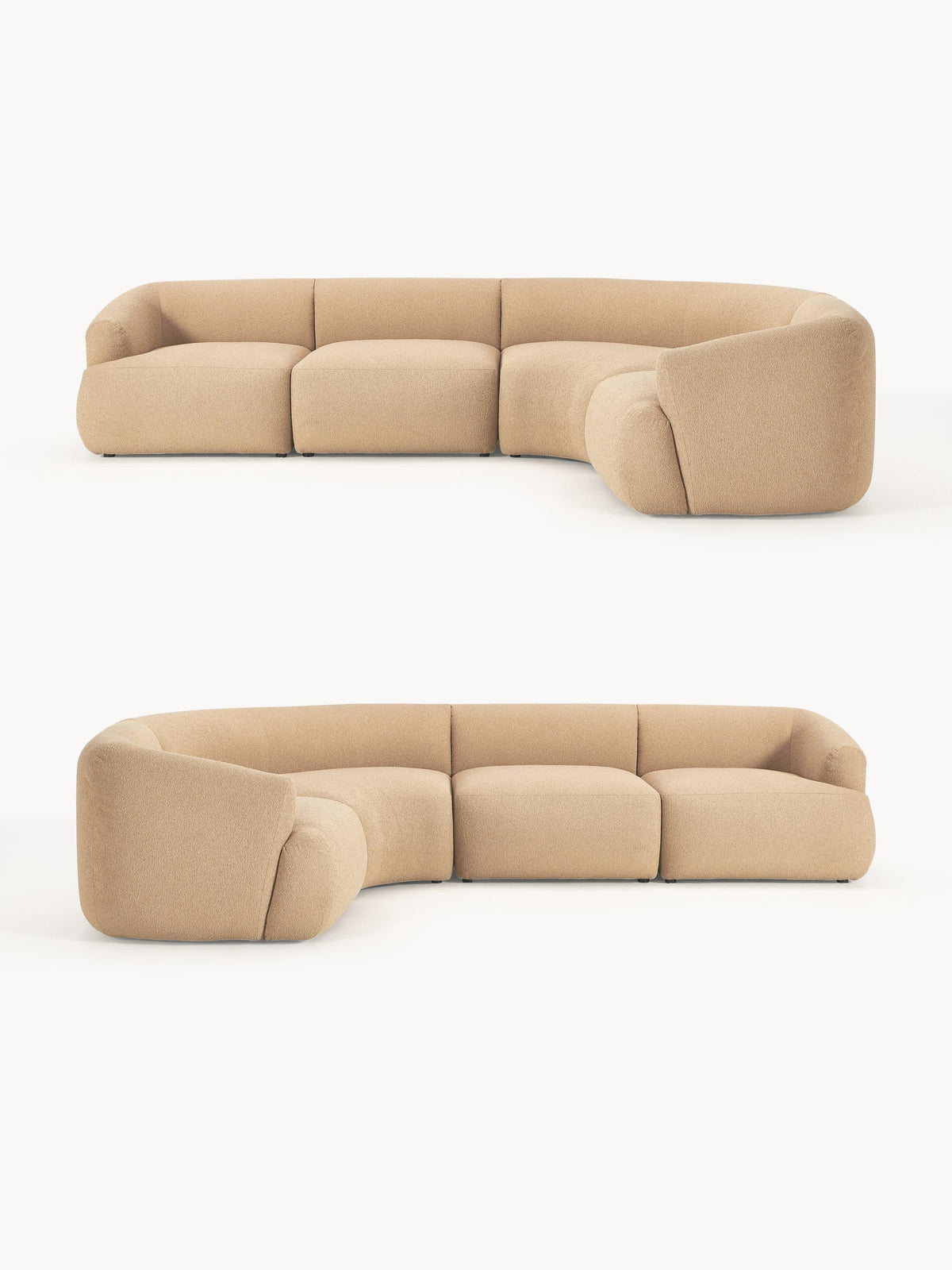 Sofia Modular Bouclé Corner Sofa (4-seater)
