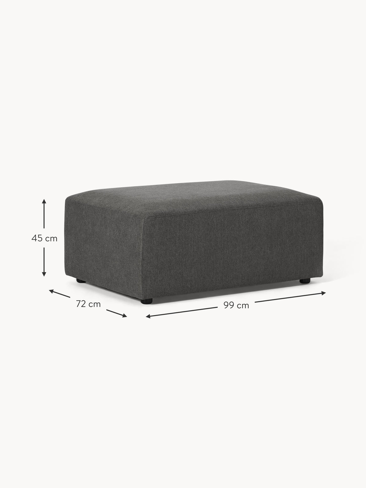 Melva Ottoman, W 99 x D 72 cm