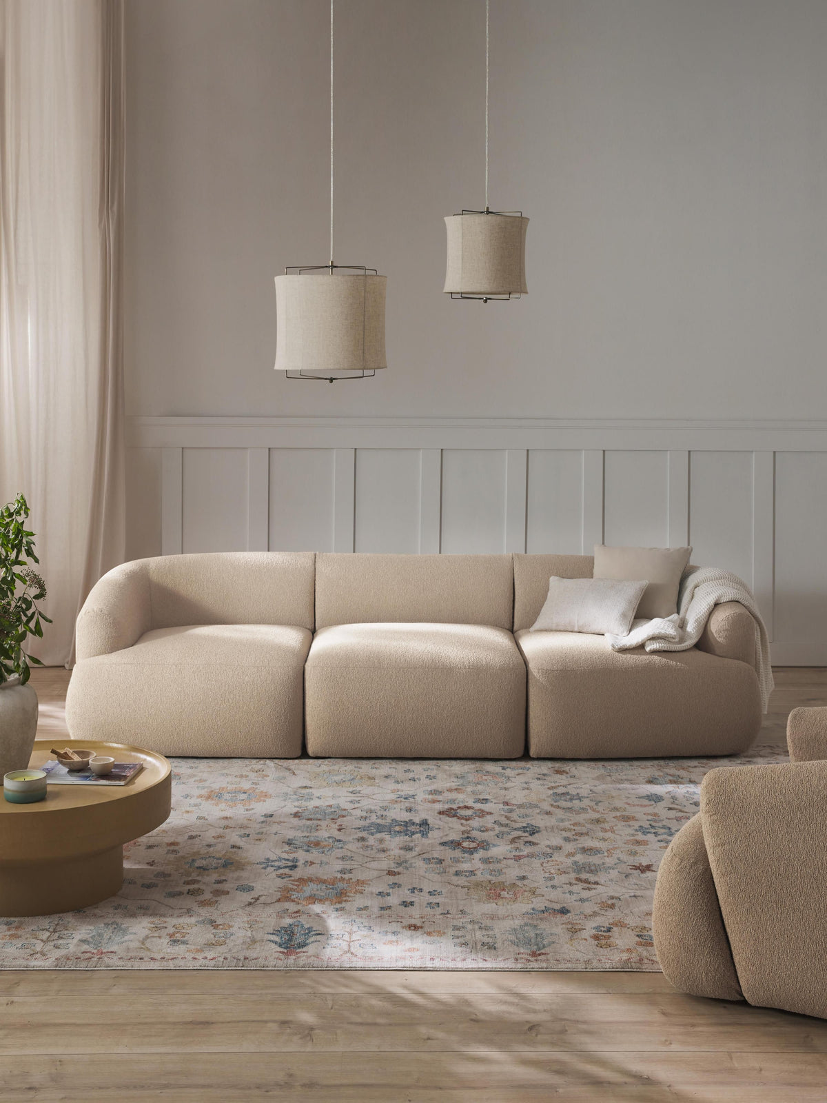 Sofia Modular Bouclé Sofa (3-seater)