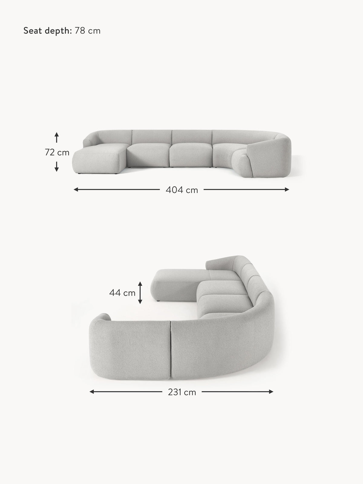 Sofia XL Modular Bouclé Sofa