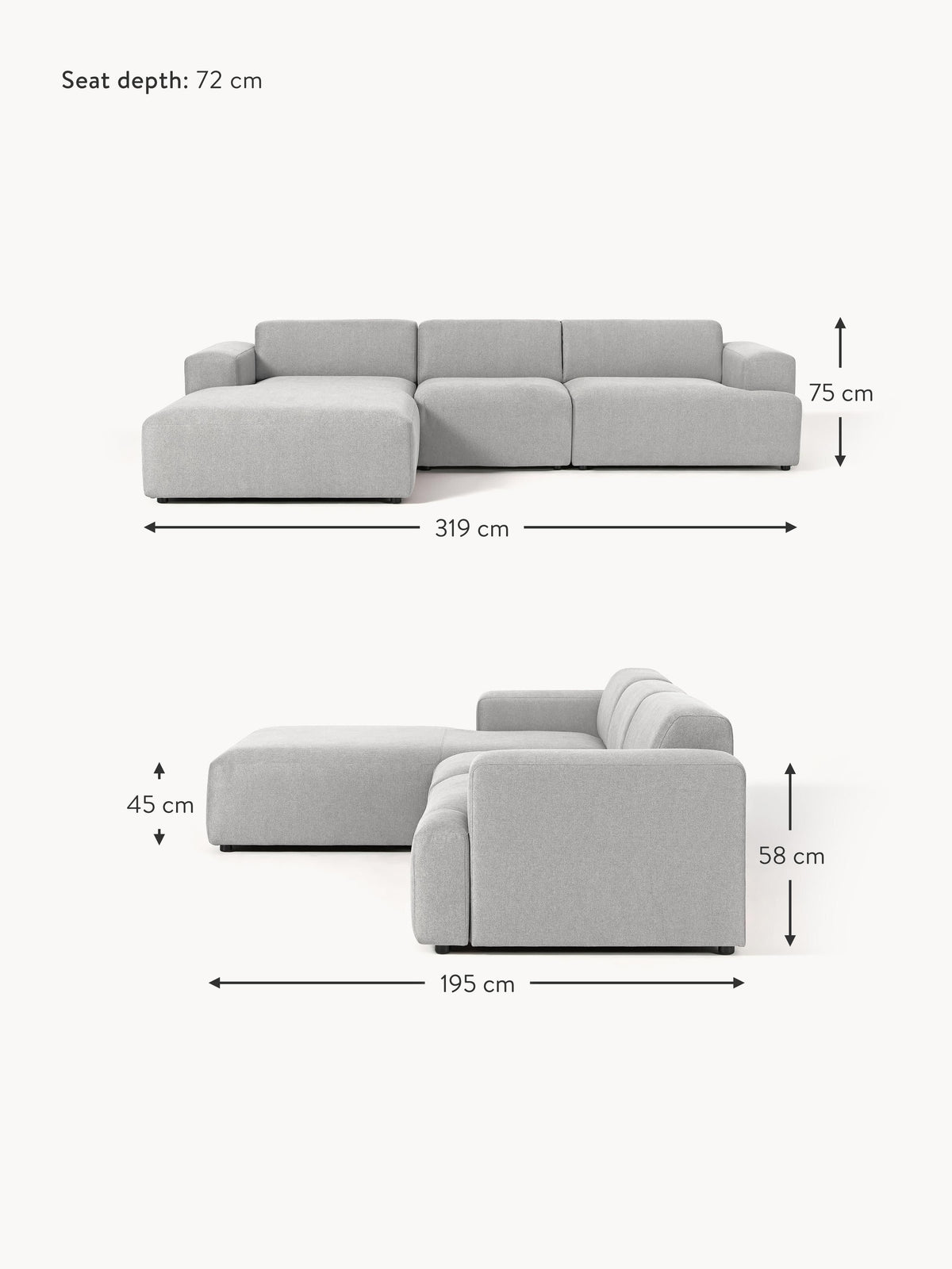 Melva Corner Sofa (4-seater)