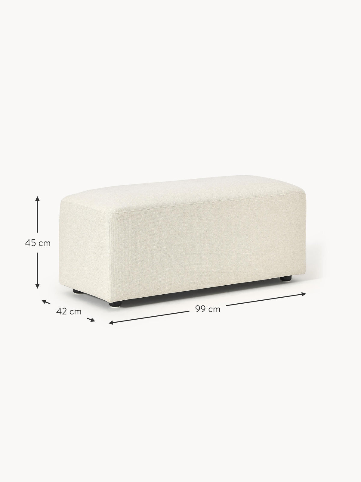 Melva Ottoman, W 99 x D 42 cm