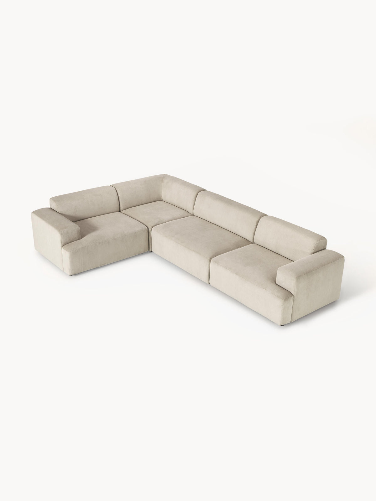 Melva Large Corduroy Corner Sofa (4-seater)