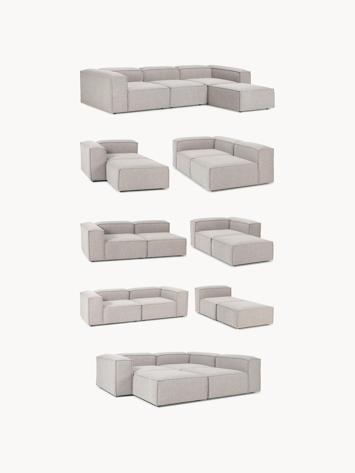 Lennon Bouclé Modular Ottoman
