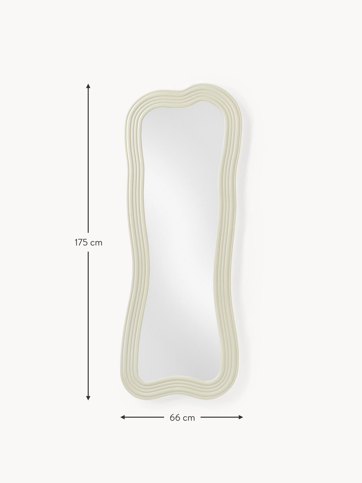 Cosimo Full-Length Wall Mirror with Wavy Frame