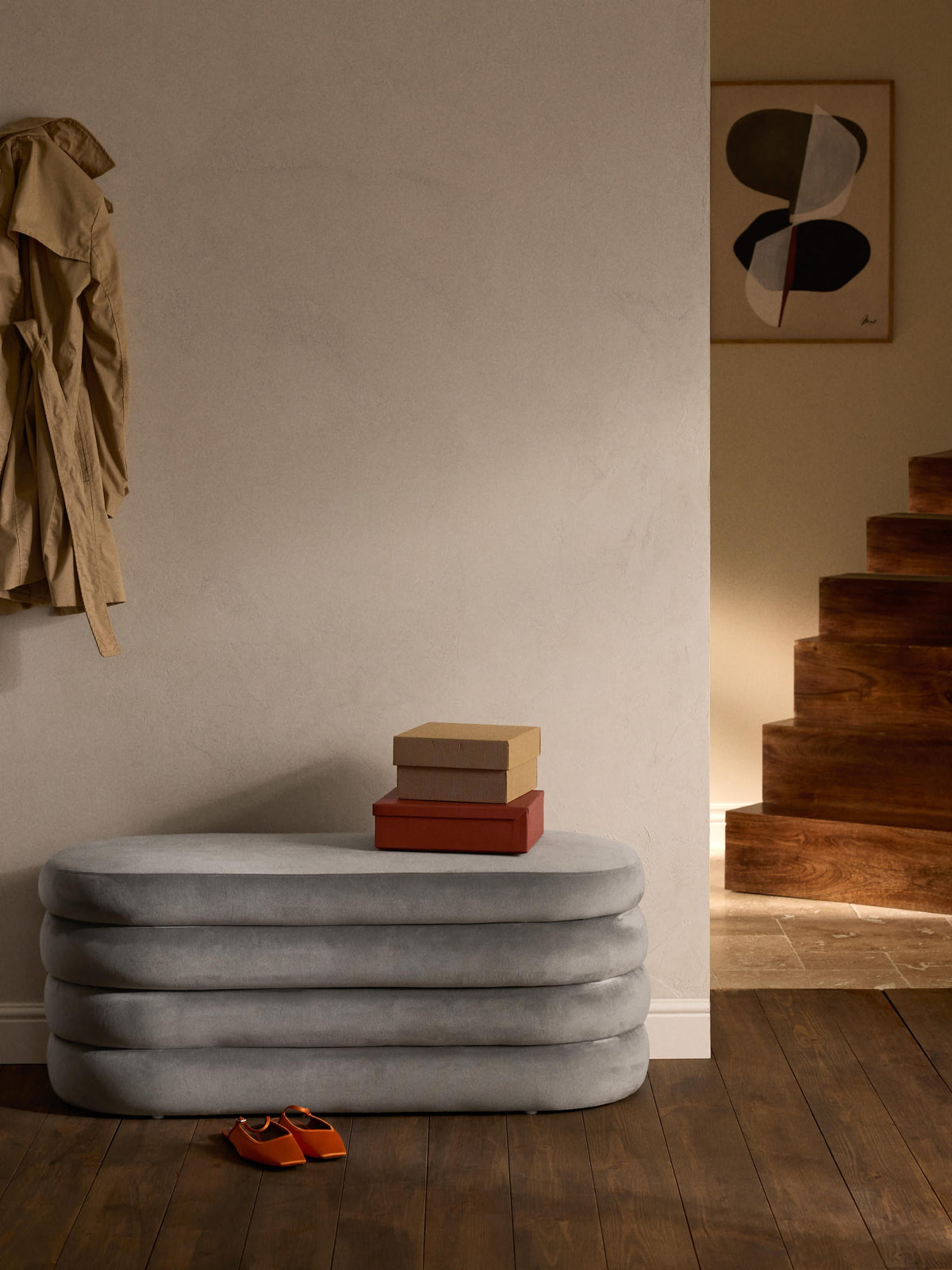 Alto Velvet Upholstered Bench with Storage Space