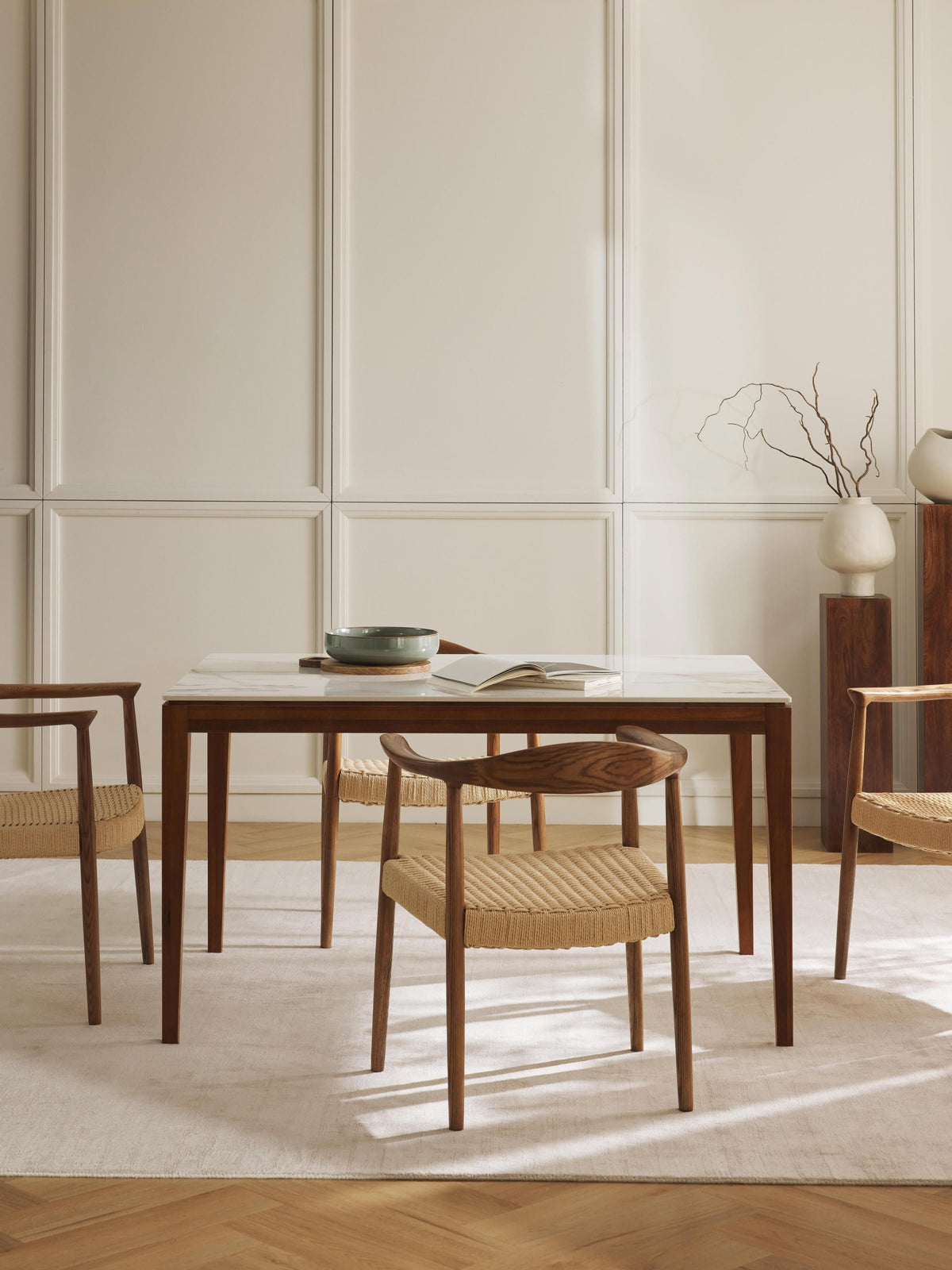 Jackson Marble Effect Dining Table, in various sizes