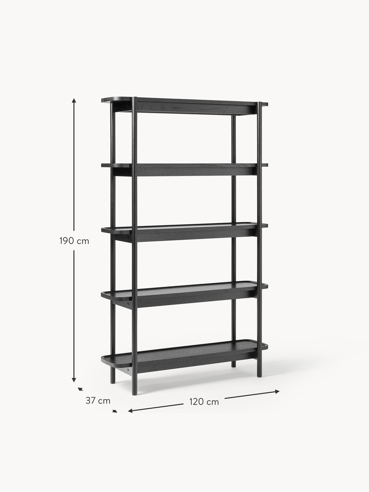 Libby Tall Wooden Shelving Unit