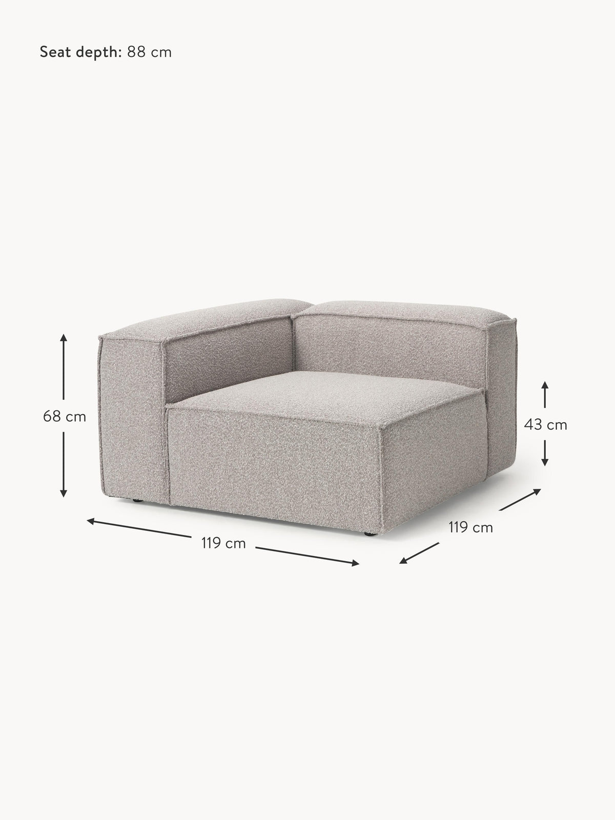 Lennon Bouclé Corner Module