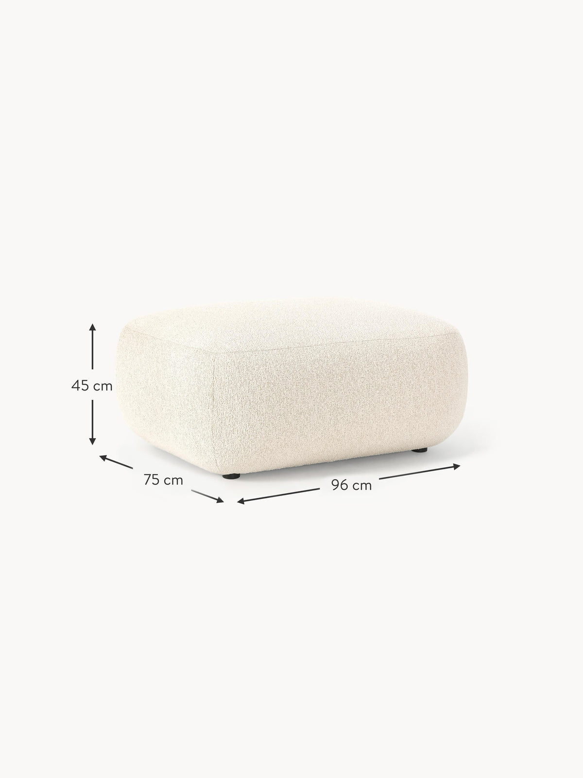 Sofia Bouclé Ottoman