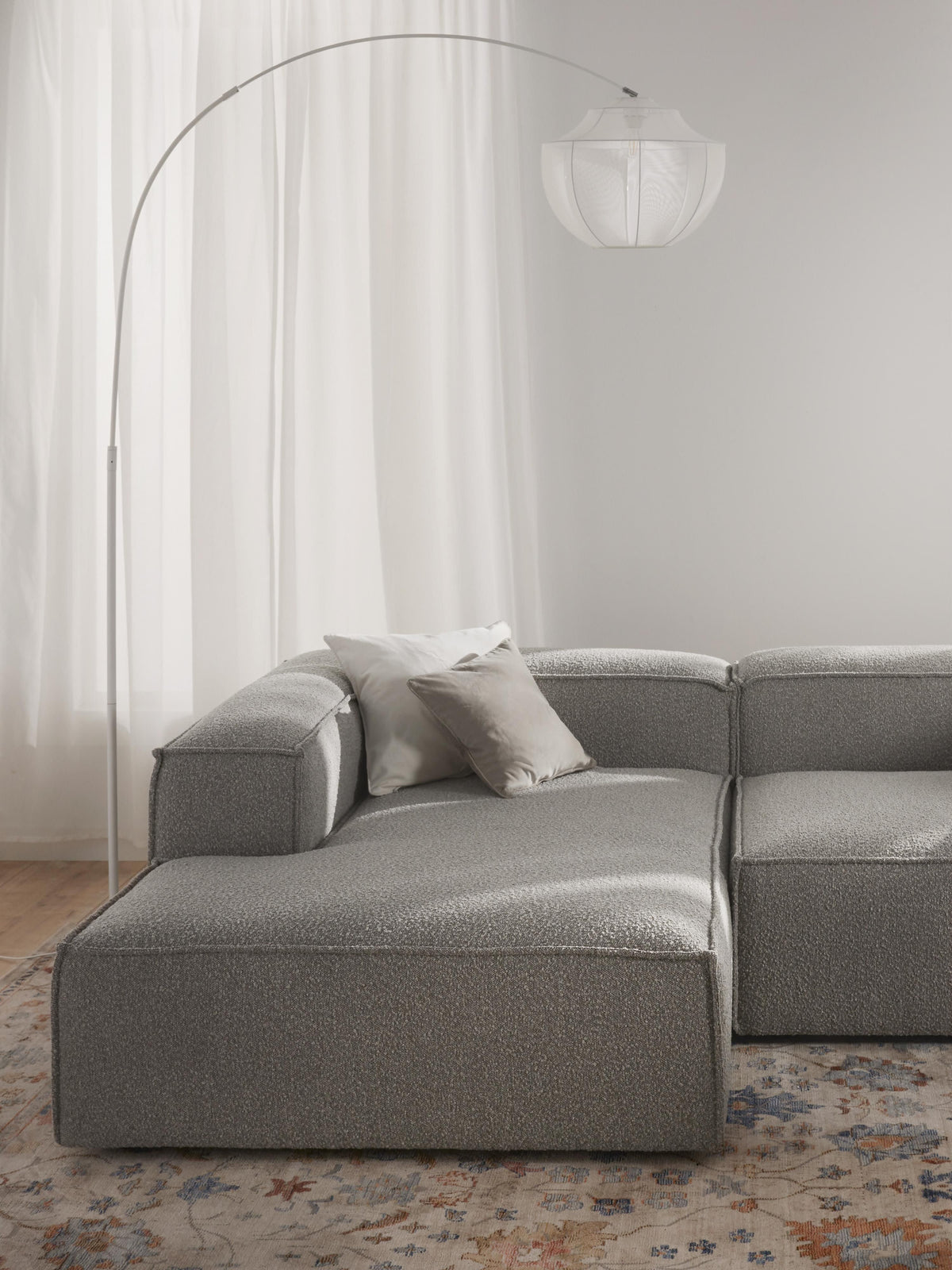 Lennon Bouclé Corner Chaise Module