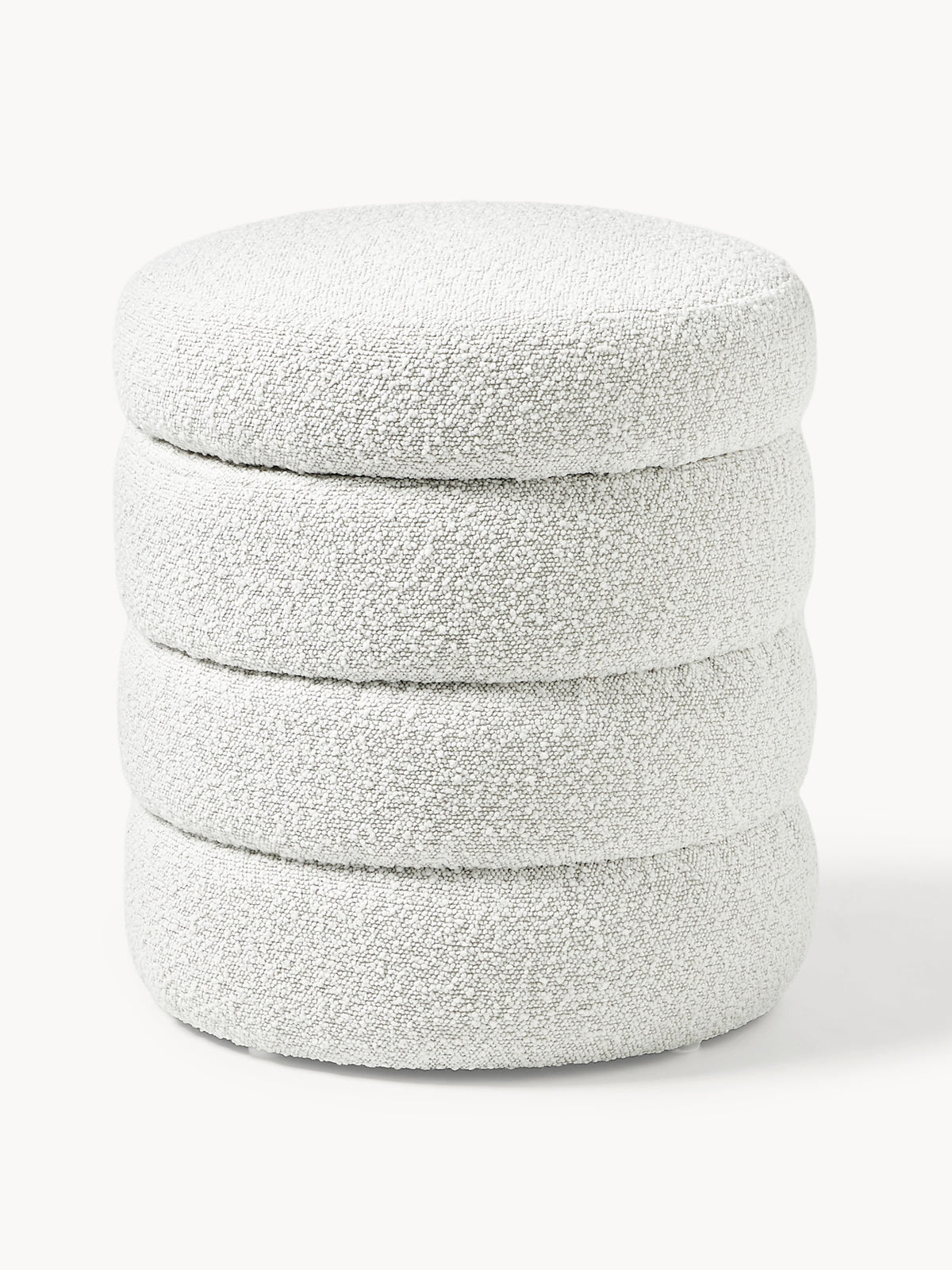 Gallery image 1 - Bouclé Upholstered Stool Alto with Storage Space